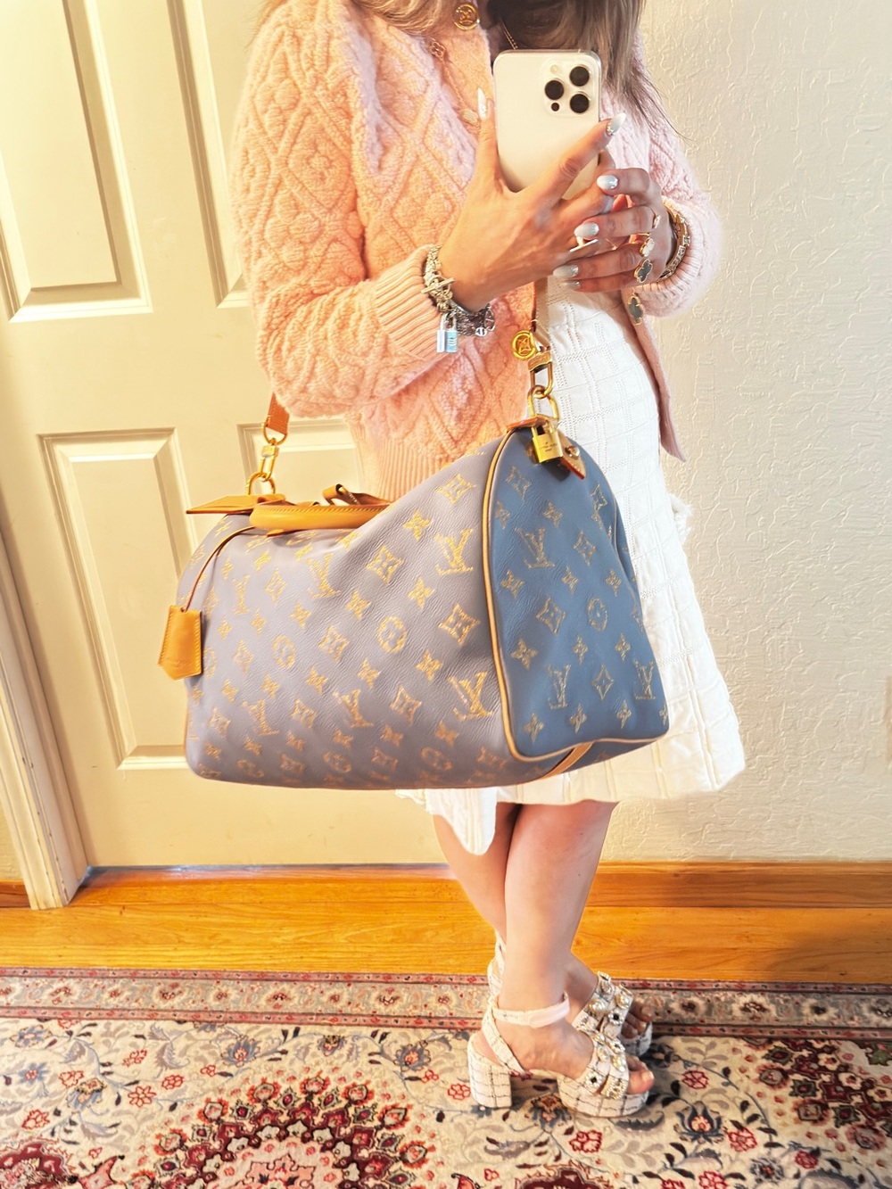 Louis Vuitton Light Blue Monogram Speedy 40 P9 Limited Edition NIB - Picture 14 of 15